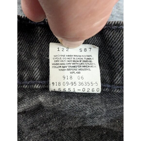 Vintage Levi's 551 Jeans Womens 4 Black Relaxed Fit Tapered Leg Made USA 90s - Picture 15 of 15